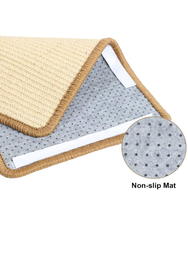 سجادة خدش للقطط، 19.6 × 11.8 بوصة، سجادة خدش للقطط من السيزال الطبيعي، سجادة لخدش أرضية القطط أفقية - Image 4