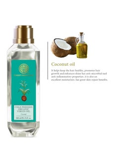 Forest Essentials Organic Cold Pressed Virgin Oil Coconut | Rich in Vitamin E with Pure Coconut Massage Oil For Hair & Skin | 200 ml  - Image 4