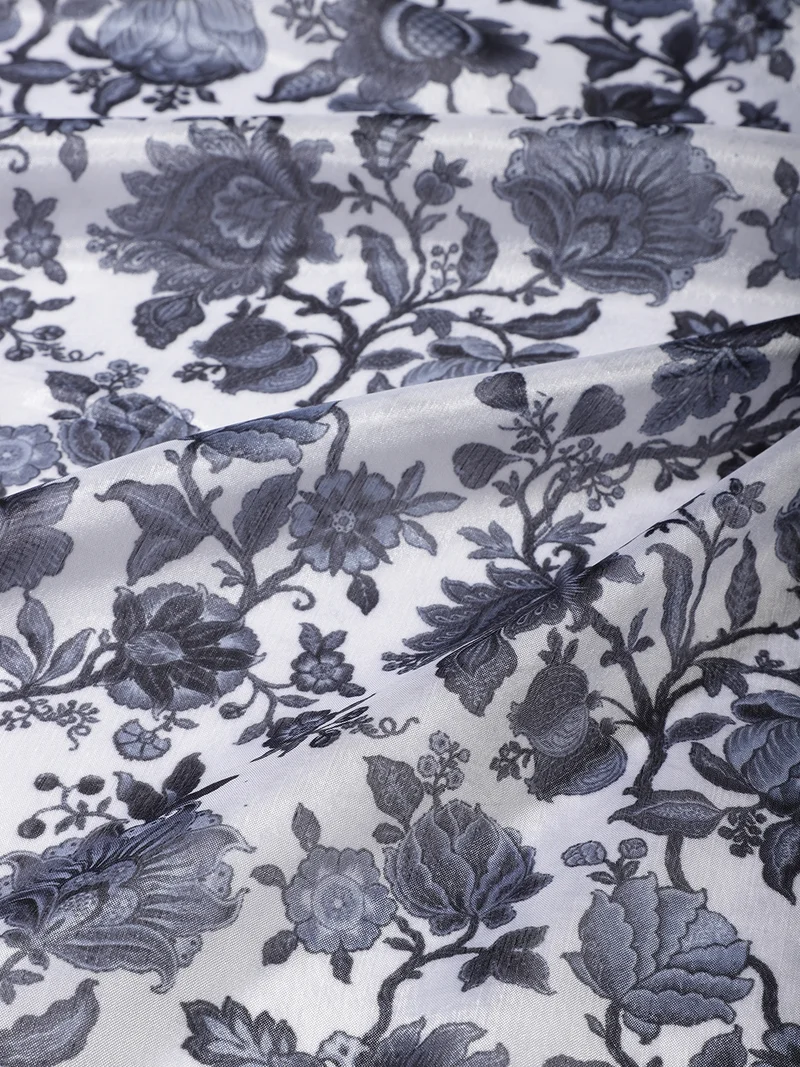 أيه كيه إس Floral Print Fabric One Meter