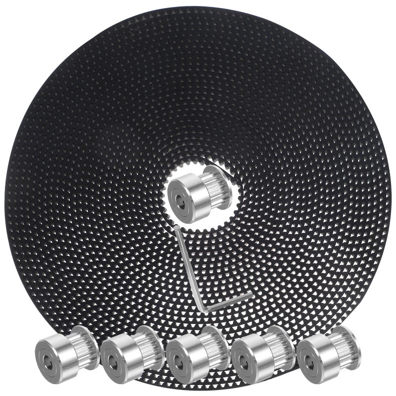 1 Set 5M Timing Belt and 20 Teeth Bore Timing Belt Pulley Wheel with Wrench - Image 5