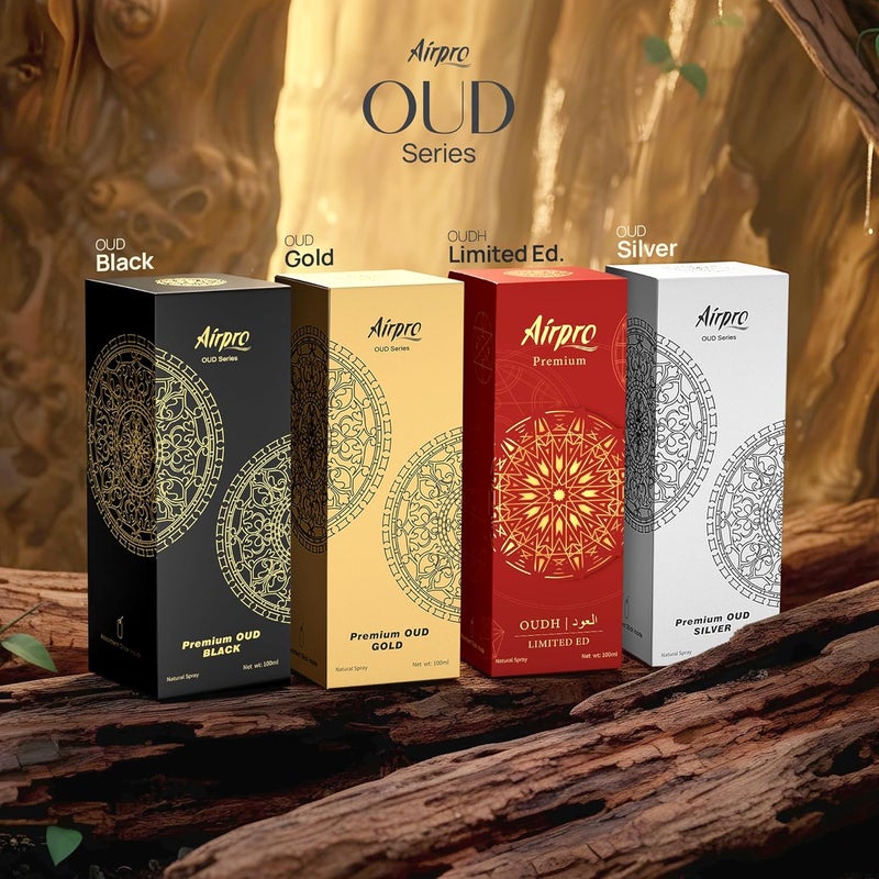 Airpro معطر هواء بخاخ عود فاخر - عطر عود جولد للسيارة | بخاخ عطر عود طويل الأمد للسيارة، المكتب، المنزل، الغرفة والكابينة | ملحقات سيارات فاخرة وعطر عود فاخر 100 مل - Image 5