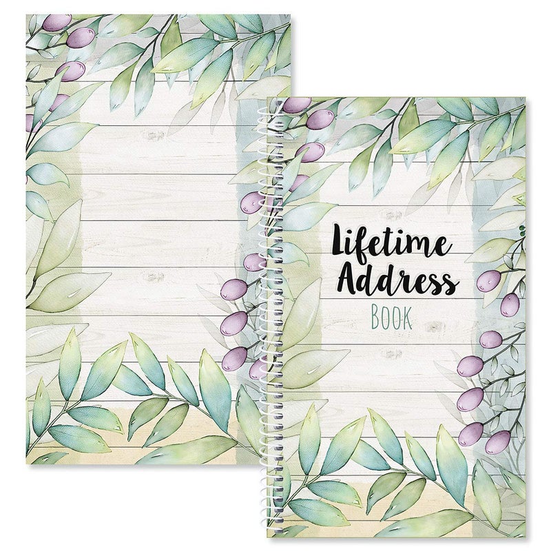 Current The Best Days Address Book-94 Pages; Small 5"" x 8-1/2"" Size for Purse or Office, Spiral Bound Soft Cover Organizer for Contacts, Addresses, Email, & Phone Numbers + 50 Replacement Stickers" - Image 4