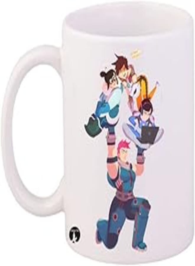 RYN Design/Overwatch/Mug White Blue Yellow 11ounce