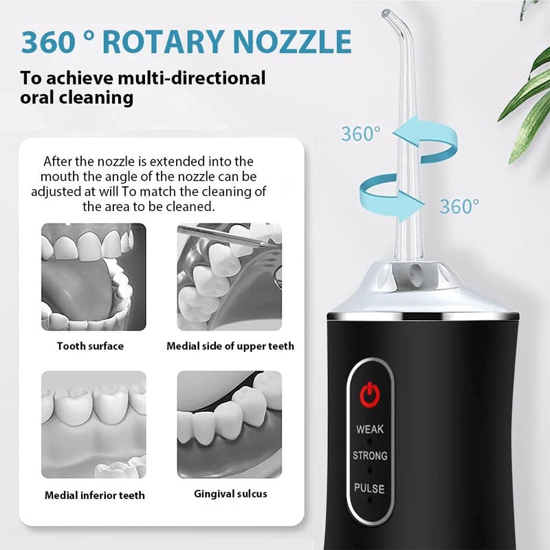 BSBDA Water-Flosser-Cordless-Teeth-Cleaner Water Dental Flosser with 3 Modes 4 Jets Rechargeable Dental Oral Irrigator for Home Travel (Style -2) - Image 4