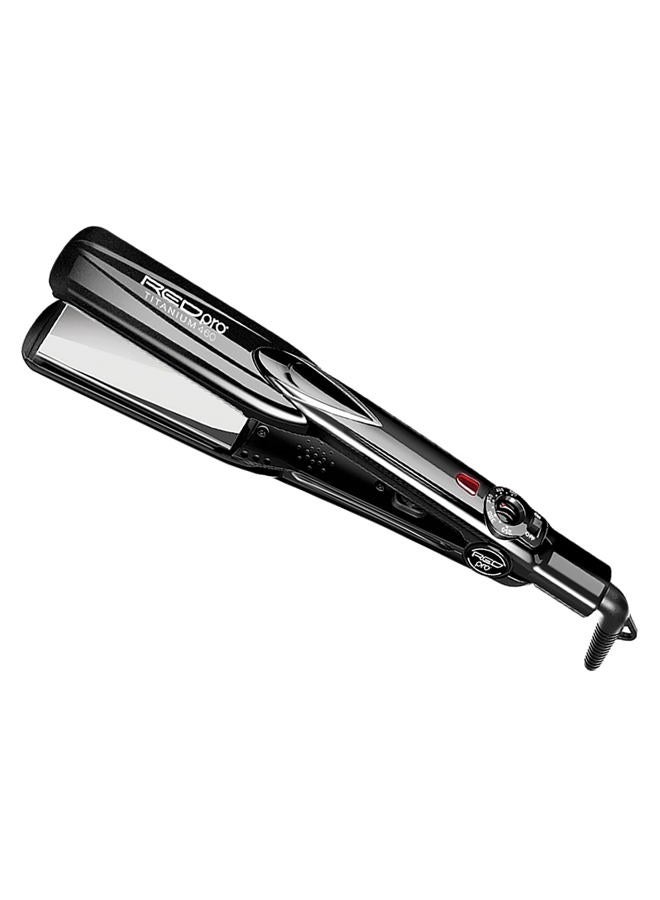 Red pro Titanium 460 Styler Flat Iron, 1 1/2" for Silk Pressing & Keratin Treatments, Eliminates Frizz, Instant Heat, Auto Shut-Off, Heavy Duty Swivel Cord - Image 3