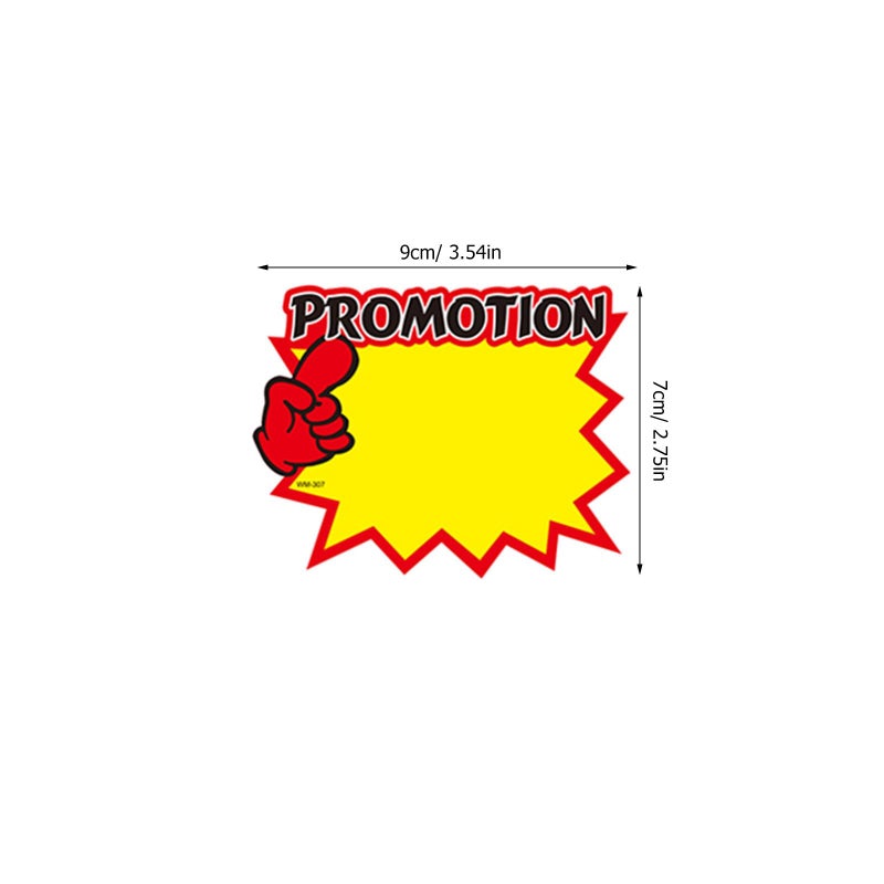 50 Pcs Red Price Tags Sale Stickers For Retail Shop Produce Commodity Advertising - Image 3