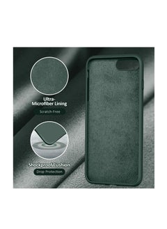 Generic Compatible with iPhone 7 Plus/iphone 8 Plus Case, Liquid Silicone Case, Full Body Protective Cover, Shockproof, Slim Phone Case, Anti-Scratch Soft Microfiber Lining - Pine Green  - Image 2