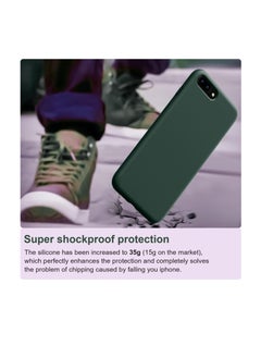 Generic Compatible with iPhone 7 Plus/iphone 8 Plus Case, Liquid Silicone Case, Full Body Protective Cover, Shockproof, Slim Phone Case, Anti-Scratch Soft Microfiber Lining - Pine Green  - Image 3