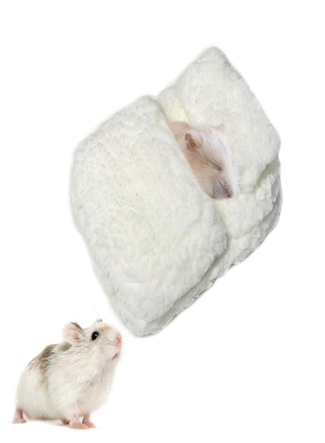 KnocKconK Hamster Mini Cotton Sofa Chair, Small Animal Blue Red Bed Cozy with Pillow, Cage Decor Photo Toys, Relax Habitat House Accessories, Sleep Pad Rest Nest for Hamster, Mice (White) - Image 1