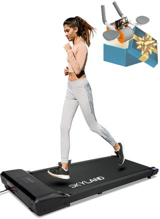 Compact Walking Pad Treadmill for Home & Office | Ultra Slim, Portable, Bluetooth, Remote Control, LED Display, Quiet Running Machines + Free Ab Roller with Automatic Rebound & Elbow Support – Core Strength Trainer - pzsku/Z0A3909ED69B0AD892D5BZ/45/_/1734527322/0bab9452-7607-4f23-ac1c-47127187ea06