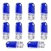 ZIMISI 10PCS T10 Car Brake Light Bulb 12V 5W Flat Foot Halogen Width Indicator Lights Quartz Glass Turn Signal Bulb Plug and Play Instrument Lights Car Lighting Replacement Accessories Blue - Image 2