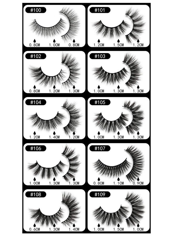 Vayator - 10 Pairs Wholesale Natural Mink Eyelashes 3D Mink Lashes Long Thick False Eyelashes High Volume Eye Lashes Hand Made Makeup Eyelash Soft (S105) - Image 1