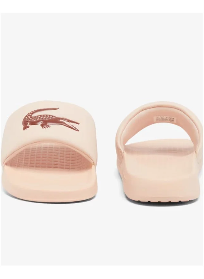 LACOSTE Slides Croco 1.0 Single Strap Flip Flops