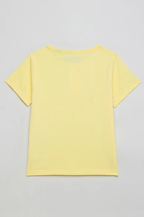 R&B Solid T-shirt with Henley Neck and Short Sleeves