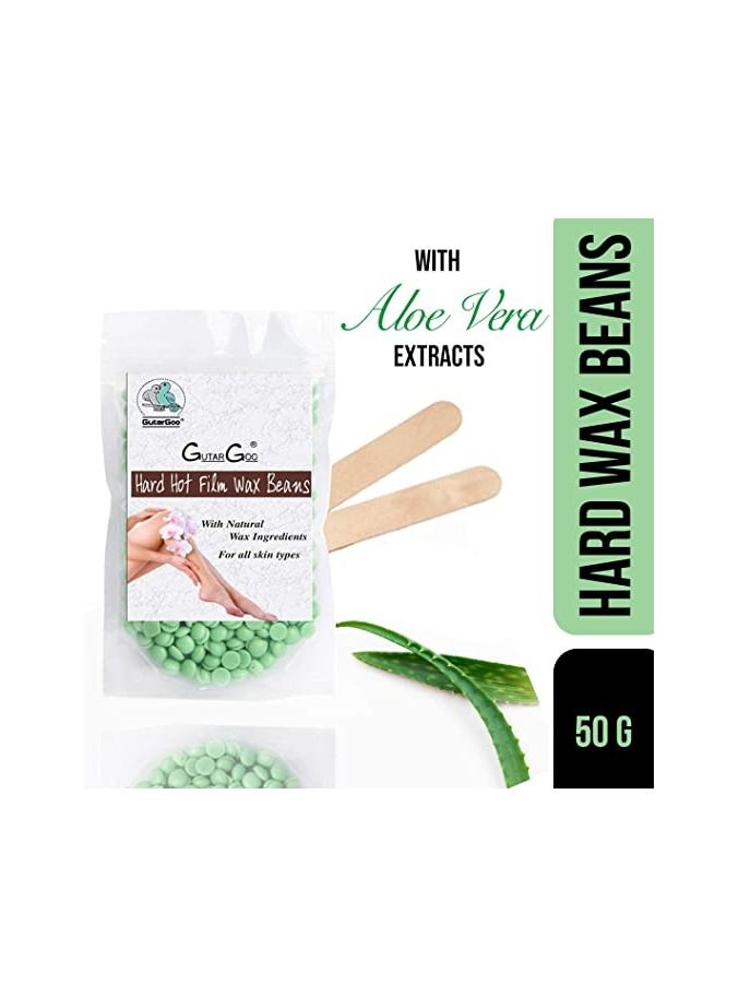 GutarGoo Pack of 1 Painless Brazilian Hair Removal Hard Film Hot Wax Beans for Stripless Body Waxing at Home - Image 2