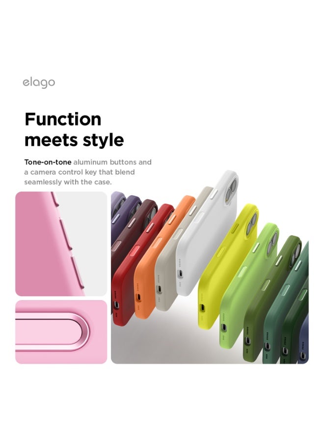 Elago Magnetic Liquid Silicone for iPhone 17 case cover [Camera Control Button Cover] compatible with MagSafe Shockproof - Hot Pink - Image 4