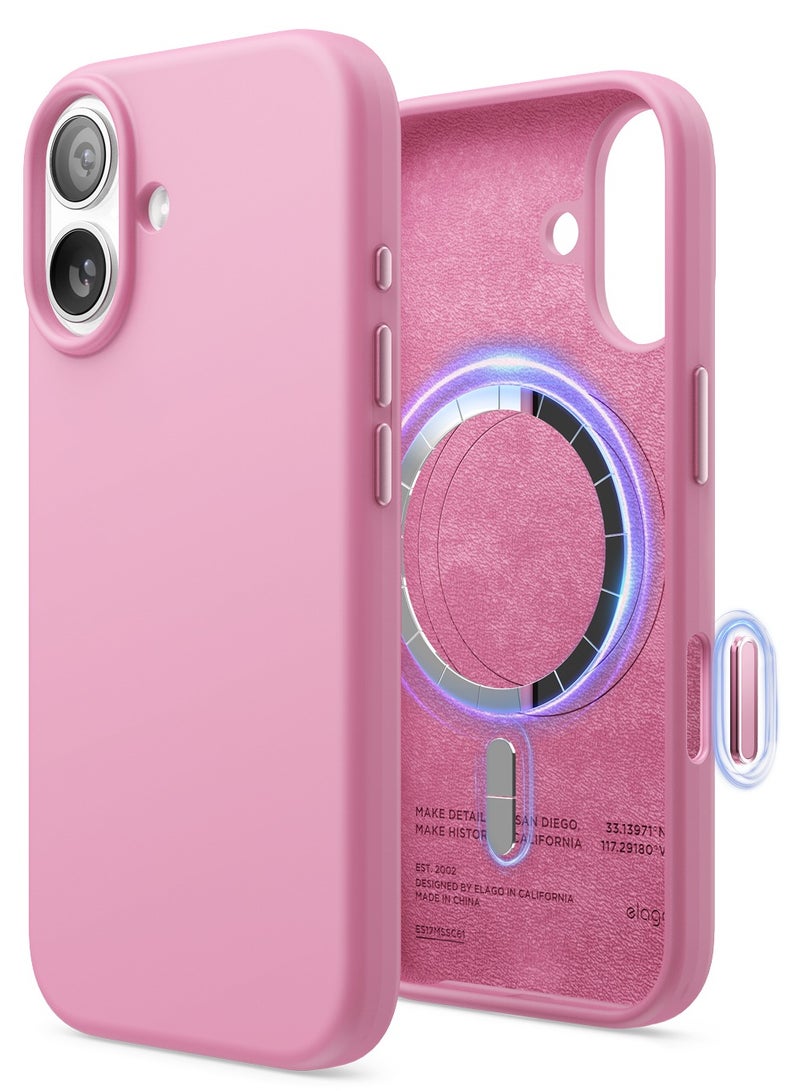 Elago Magnetic Liquid Silicone for iPhone 17 case cover [Camera Control Button Cover] compatible with MagSafe Shockproof - Hot Pink - Image 1