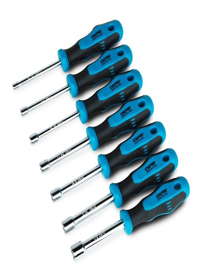 Capri Tools Kontour Nut Driver Set, 3-Inch Hollow Shaft, SAE, 7-Piece - Image 2