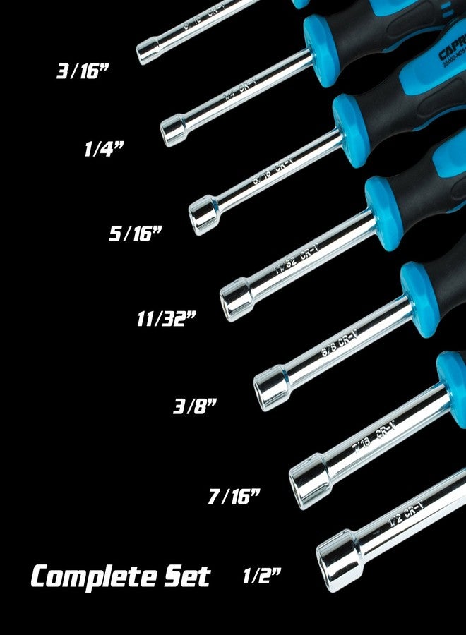 Capri Tools Kontour Nut Driver Set, 3-Inch Hollow Shaft, SAE, 7-Piece - Image 5