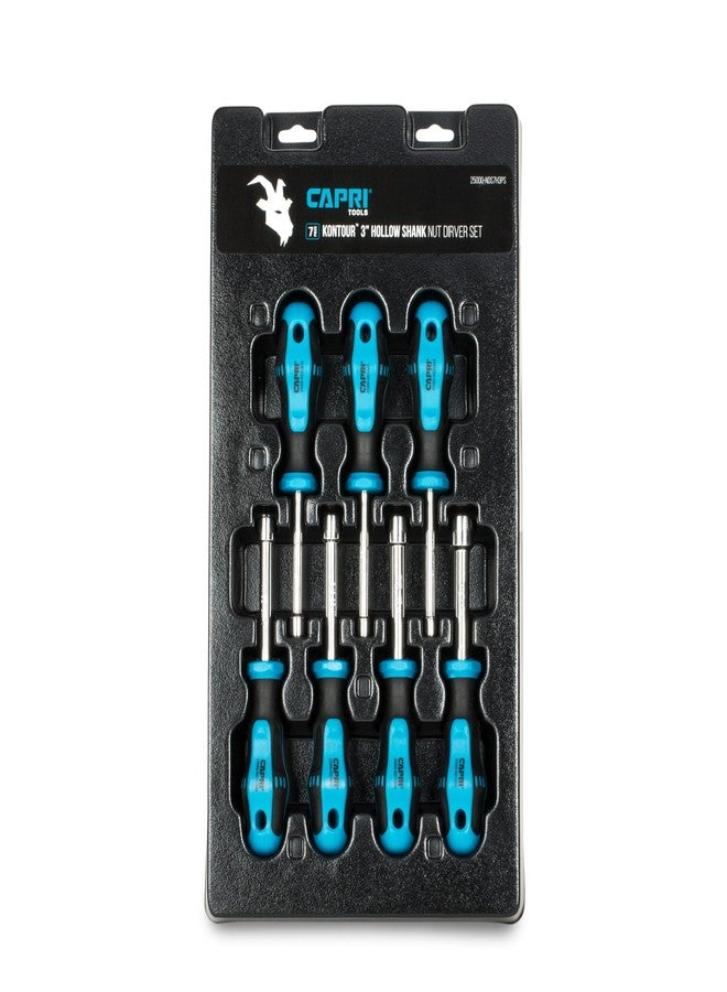 Capri Tools Kontour Nut Driver Set, 3-Inch Hollow Shaft, SAE, 7-Piece - Image 1