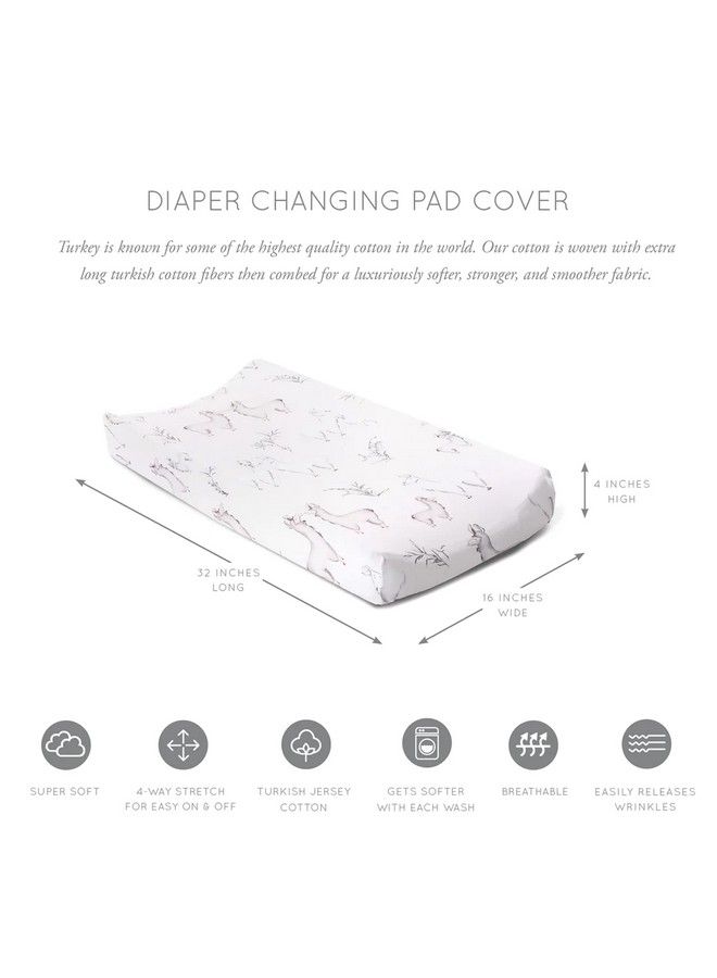 OILO Changing Pad Cover For Baby ; Universal Tray Table Mat ; Cozy Soft Washable Waterproof Diaper Change Sheet Crib Mat ; Infant/Toddler Diaper Changing Cover; Newborn Nursery Pad Change Cover - Image 3