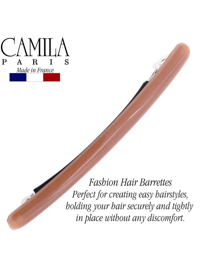 CAMILA Paris Cp3253 French Hair Barrette Large Nude Long Skinny Strong Hold Grip Hair Clips For Women Thin Rubberized Automatic Clasp No Slip Durable Styling Girls Hair Accessories Made In France - Image 3