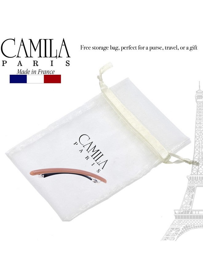 CAMILA Paris Cp3253 French Hair Barrette Large Nude Long Skinny Strong Hold Grip Hair Clips For Women Thin Rubberized Automatic Clasp No Slip Durable Styling Girls Hair Accessories Made In France - Image 4