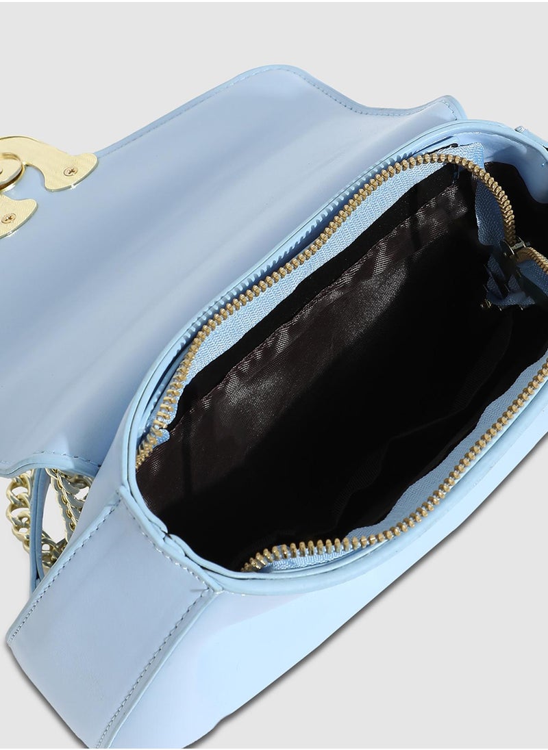 Haute Sauce - Horseshoe Buckle Sling Bag - Icy Blue - Image 1