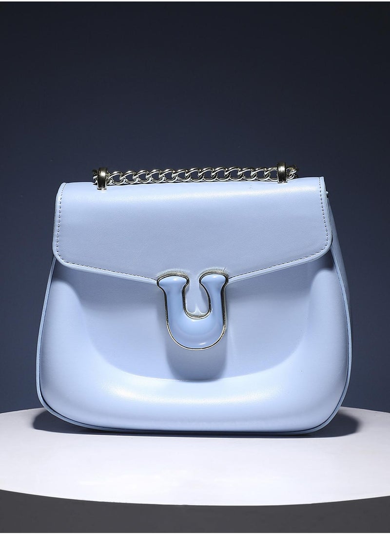 Haute Sauce - Horseshoe Buckle Sling Bag - Icy Blue - Image 1