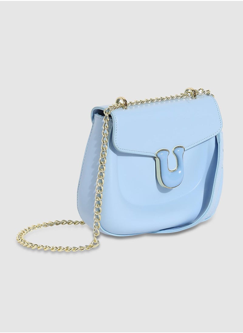 Haute Sauce - Horseshoe Buckle Sling Bag - Icy Blue - Image 1