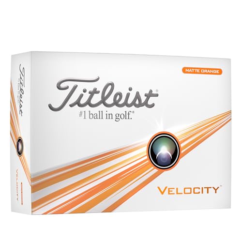 Titleist كرات جولف تايليست فيلوسيتي، برتقالي غير لامع (12 كرة) - Image 1