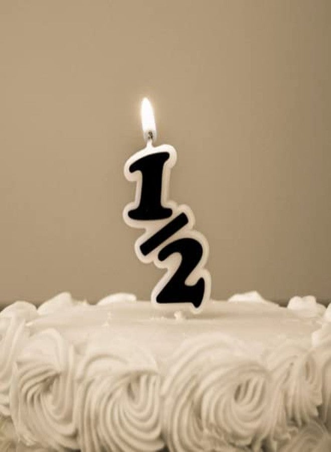 Over The Line Half 1/2 Birthday Candle - Ultra Pink or Black - Image 3