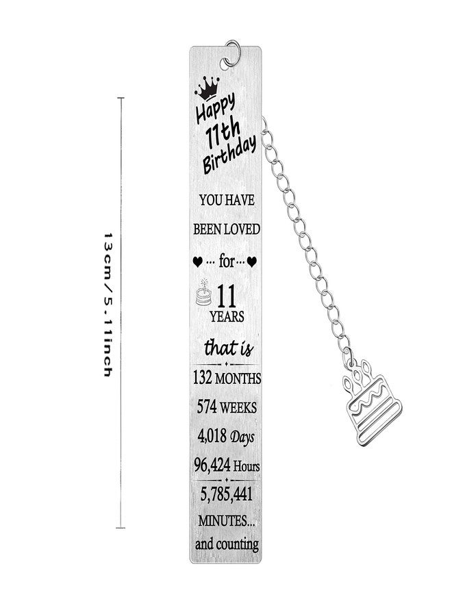 Waeceip 11th Bookmarks Birthday Gifts 11th Birthday Gifts for Boys Girls 11th Gifts for 11th Birthday Bookmark Happy 11th Birthday Bookmark Gifts for Brother Sister Friends Gifts (11th Birthday) - Image 2