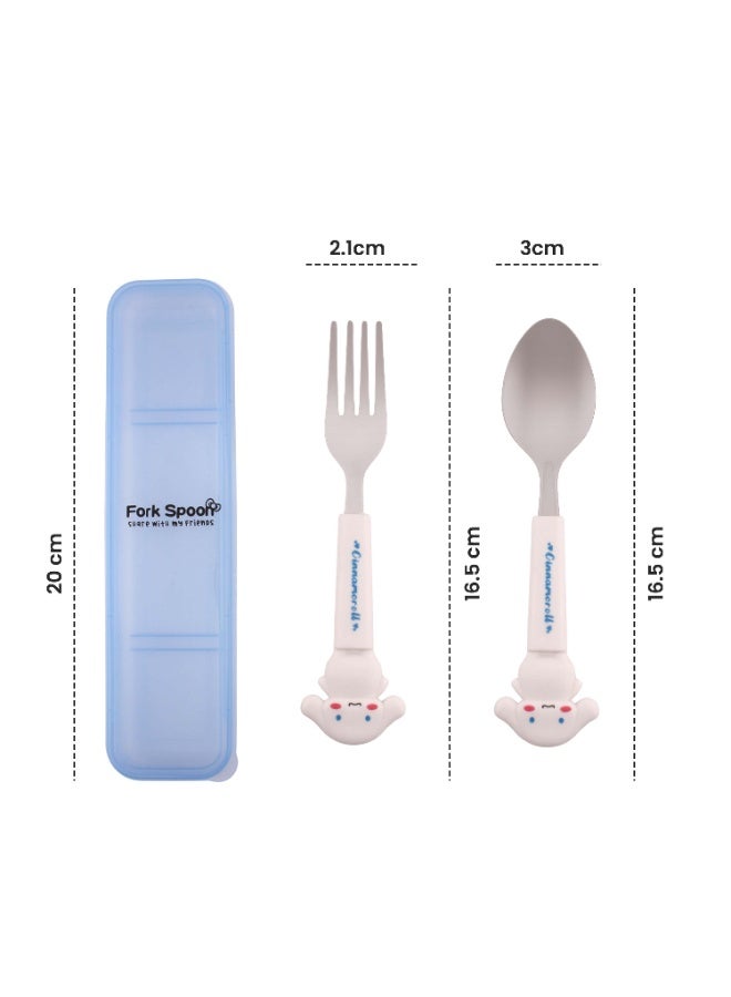 CRAVISTA Kids Cutlery Set Stainless Steel – Children Flatware Set with Case for School | BPA-Free Utensils for School Lunch box, Travel & Gifting | Cute Character Handle Tableware for Girls and Boys - Image 4
