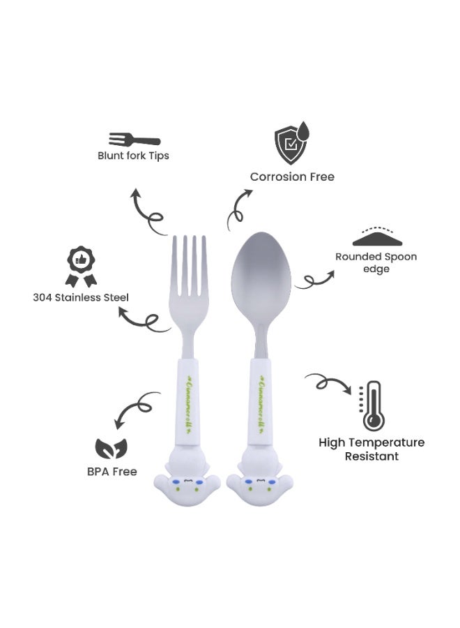 CRAVISTA Kids Cutlery Set Stainless Steel – Children Flatware Set with Case for School | BPA-Free Utensils for School Lunch box, Travel & Gifting | Cute Character Handle Tableware for Girls and Boys - Image 2