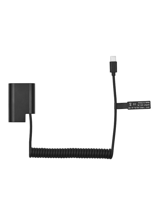 ANDOER - DMW-DCC12 Dummy Battery USB-C Coupler Adapter BLF19 Dummy Battery Coupler with USB Type-C Spring Power Cable Replacement for Panasonic Lumix DMC-GH5 GH5s GH5m GH4 GH4K GH3 GH3K G9 Camera - Image 1