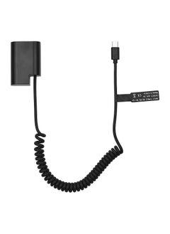 DMW-DCC12 Dummy Battery USB-C Coupler Adapter BLF19 Dummy Battery Coupler with USB Type-C Spring Power Cable Replacement for Panasonic Lumix DMC-GH5 GH5s GH5m GH4 GH4K GH3 GH3K G9 Camera