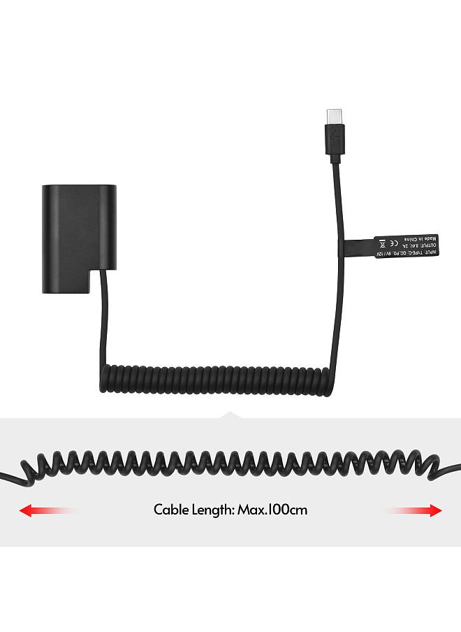 ANDOER - DMW-DCC12 Dummy Battery USB-C Coupler Adapter BLF19 Dummy Battery Coupler with USB Type-C Spring Power Cable Replacement for Panasonic Lumix DMC-GH5 GH5s GH5m GH4 GH4K GH3 GH3K G9 Camera - Image 1