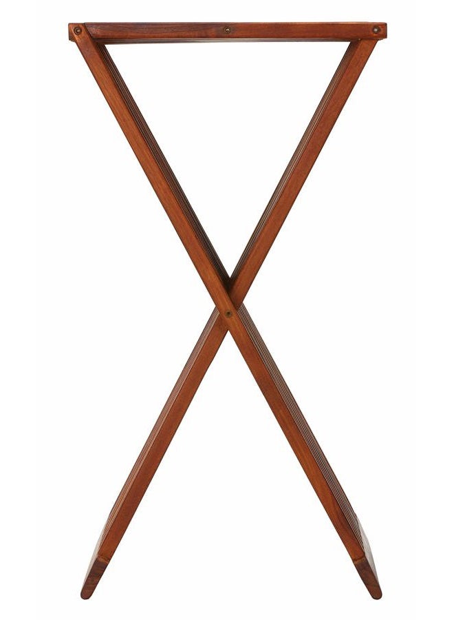 Bare Decor Taj Folding Plantstand Pedestal Table in Solid Teak Wood, Brown - Image 3