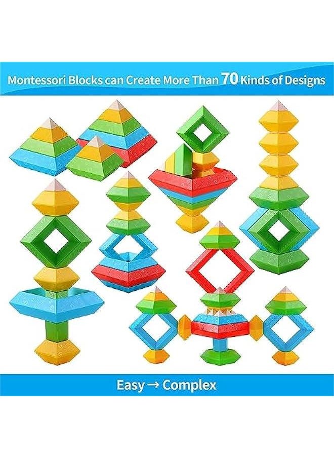 HOOKOR 30Pcs Building Blocks Montessori Toys for Kids, Preschool Learning Activities Toy,Building Blocks Stacking Educational Toys STEM Sensory Toys Gifts for Kids Age 2 3 4 5  - Image 4