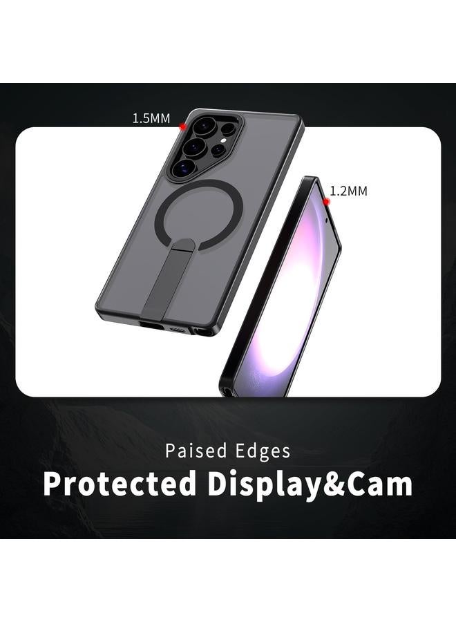 S-TOP Case For Samsung Galaxy S22 Ultra 5G Star Shine Series TPU + PC MagSafe Phone Case with Fold Holder - Image 4