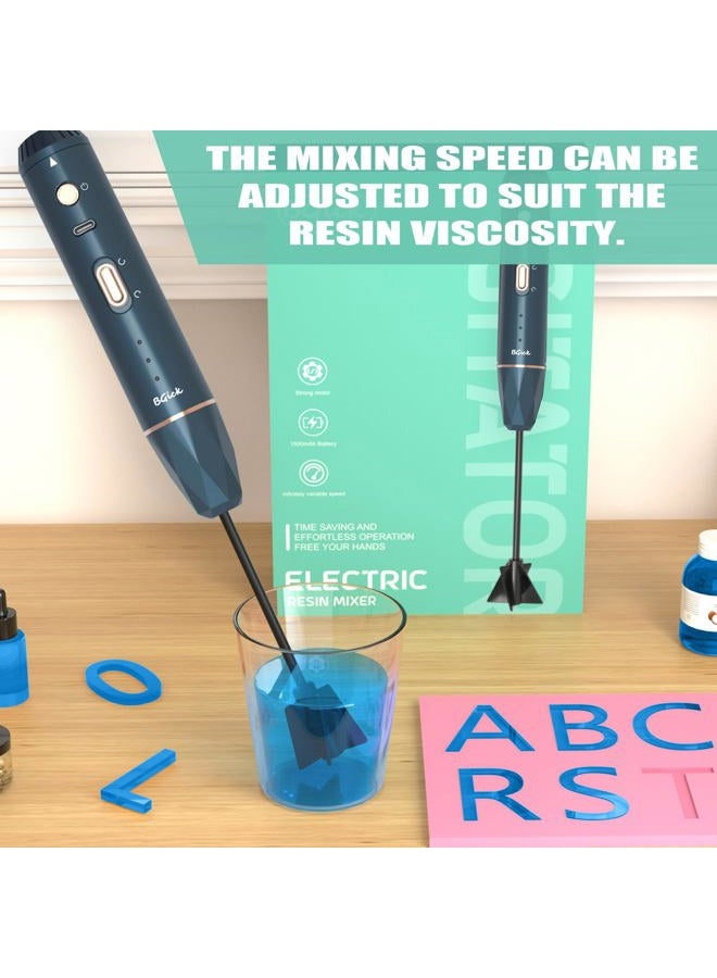 BGick Upgraded Resin Mixer, Handheld Rechargeable with Minimizing Bubbles, Epoxy Resin Mixer for Silicone, Molds, DIY Crafts (Included 4 pcs Paddles) - Image 3