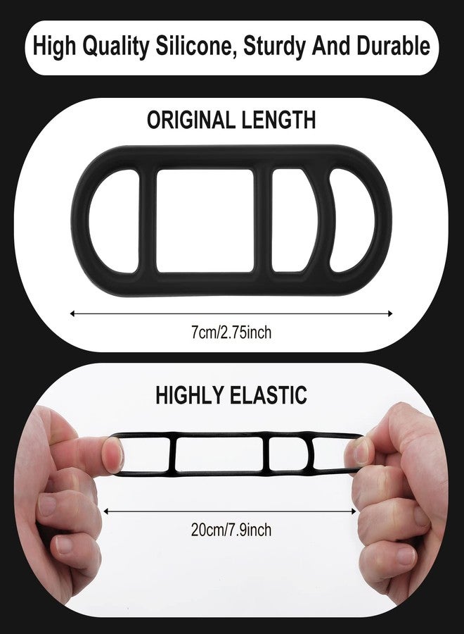 AIEX 8pcs Bike Silicone Mount Band, Bike Light Mount Band Bike Phone Mount Bands Strap (Black) - Image 5