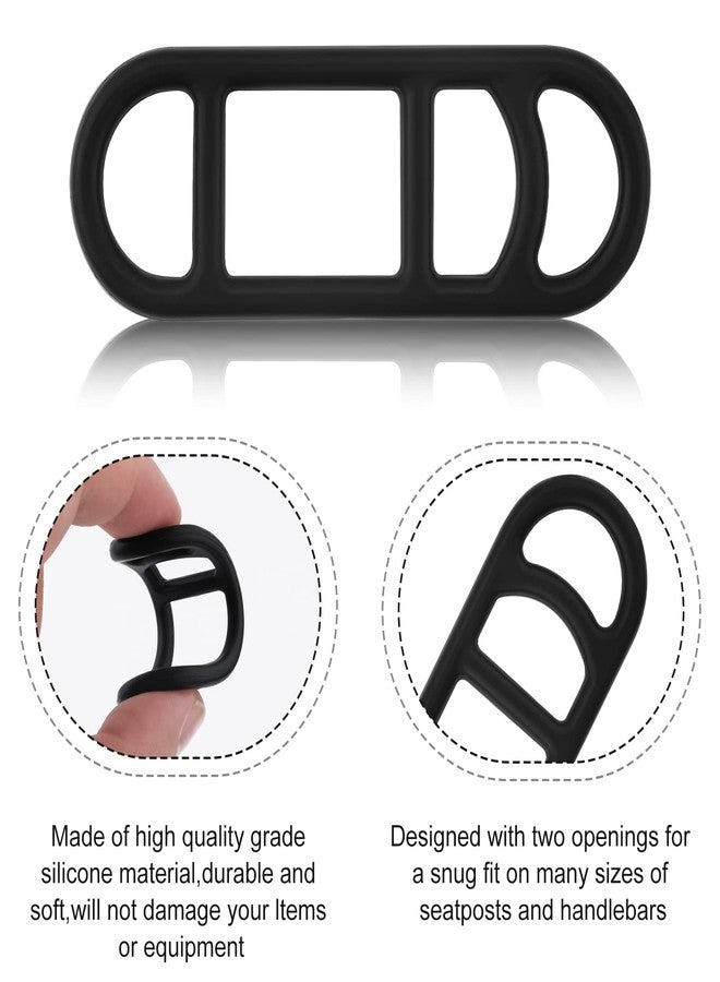 AIEX 8pcs Bike Silicone Mount Band, Bike Light Mount Band Bike Phone Mount Bands Strap (Black) - Image 3