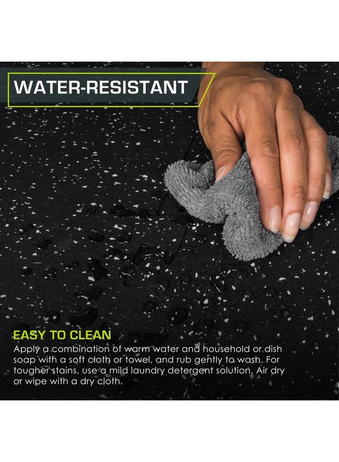 ProSourceFit Rubber Top Exercise Puzzle Mat ½-inch, 48 SQFT, 12 Tiles, EVA Foam Interlocking Tiles for Home Gym Protective Flooring for Equipment and Workouts, Grey - Image 5