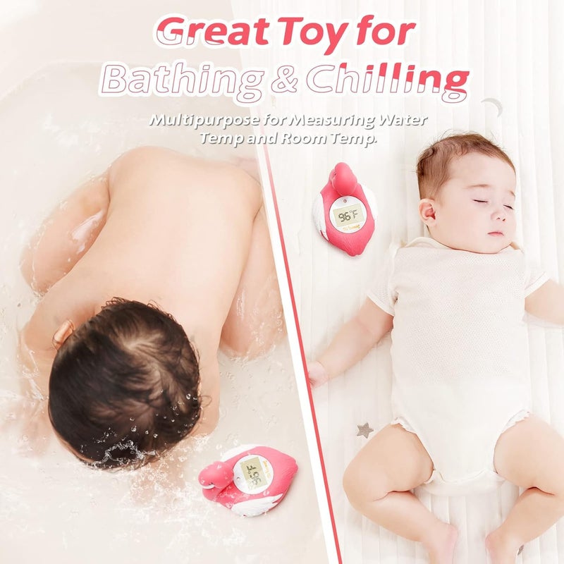 Doli Yearning Upgrade Baby Bath Thermometer Baby Safety Baby Thermometer for Infants Bath Temp Thermometer for Baby â„ƒ/â„‰ Flamingo - Image 5