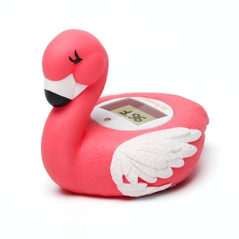 Doli Yearning Upgrade Baby Bath Thermometer Baby Safety Baby Thermometer for Infants Bath Temp Thermometer for Baby â„ƒ/â„‰ Flamingo - Image 1