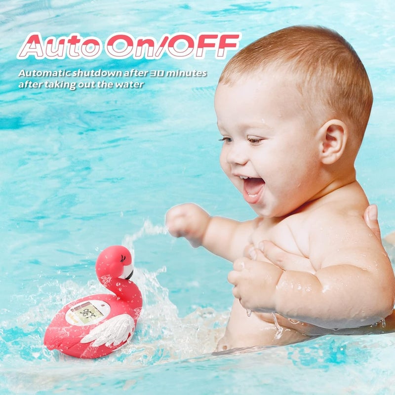 Doli Yearning Upgrade Baby Bath Thermometer Baby Safety Baby Thermometer for Infants Bath Temp Thermometer for Baby â„ƒ/â„‰ Flamingo - Image 4
