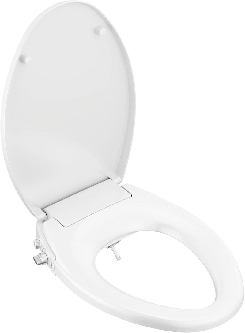 Delta 833004 Elongated Soft Close Bidet Seat with Manual Control Self-Cleaning Wand - White - Image 1
