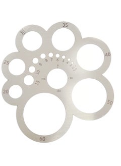 Y&D Round Leather Cutting Tool Corner Cutter Circle Drawing Template Stainless Steel Metal Ruler for Leathercraft Woodworking Sewing DIY Craft Supplies  - Image 1